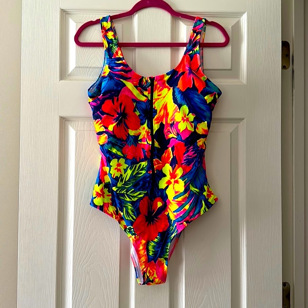 Neon Floral Swimsuit